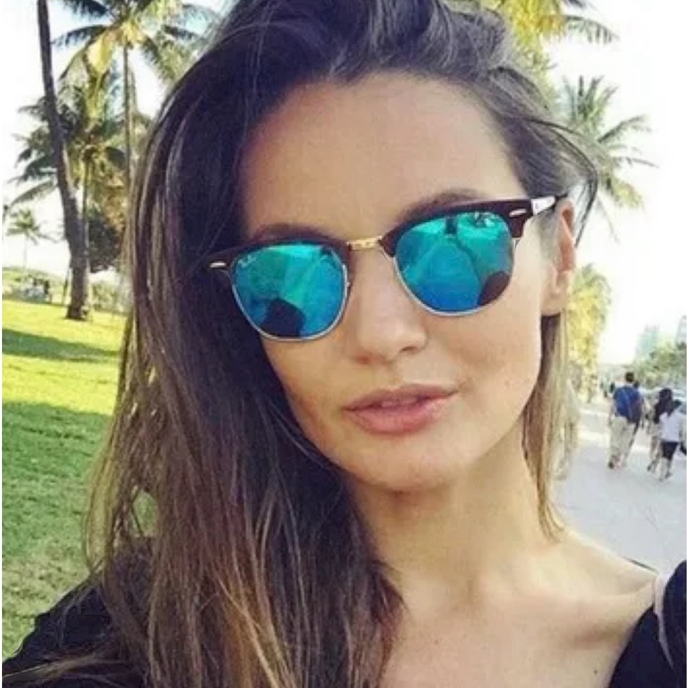 Ray Ban Clubmaster Blue Flash Sunglasses